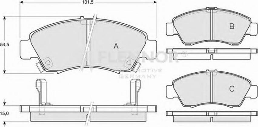 Flennor FB211274 - Kit pastiglie freno, Freno a disco autozon.pro