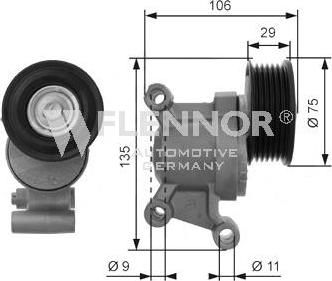 Flennor FS99462 - Galoppino / Guidacinghia, Cinghia Poly-V autozon.pro