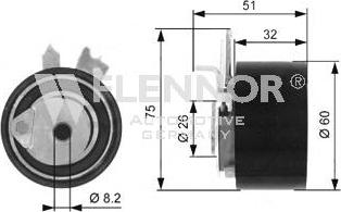 Flennor FS05091 - Rullo tenditore, Cinghia dentata autozon.pro