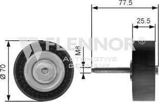 Flennor FU99381 - Galoppino / Guidacinghia, Cinghia Poly-V autozon.pro