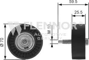 Flennor FU99379 - Galoppino / Guidacinghia, Cinghia Poly-V autozon.pro