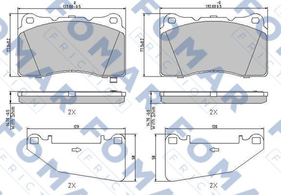 FOMAR Friction FO 999381 - Kit pastiglie freno, Freno a disco autozon.pro