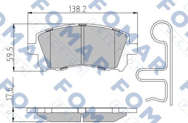 FOMAR Friction FO 994581 - Kit pastiglie freno, Freno a disco autozon.pro