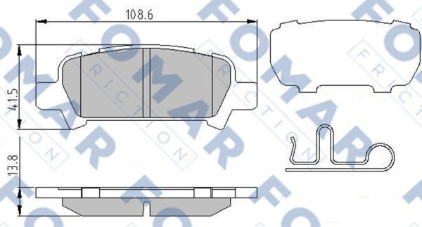 FOMAR Friction FO 994181 - Kit pastiglie freno, Freno a disco autozon.pro