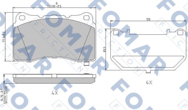 FOMAR Friction FO 996481 - Kit pastiglie freno, Freno a disco autozon.pro