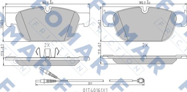 FOMAR Friction FO 996781 - Kit pastiglie freno, Freno a disco autozon.pro