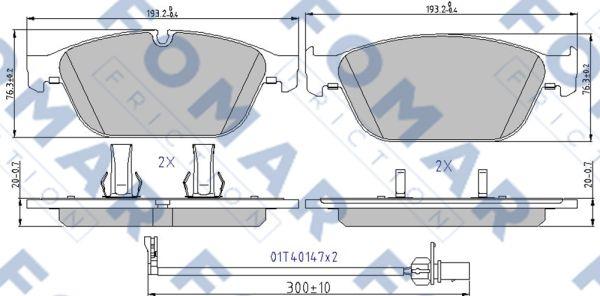 FOMAR Friction FO 998981 - Kit pastiglie freno, Freno a disco autozon.pro