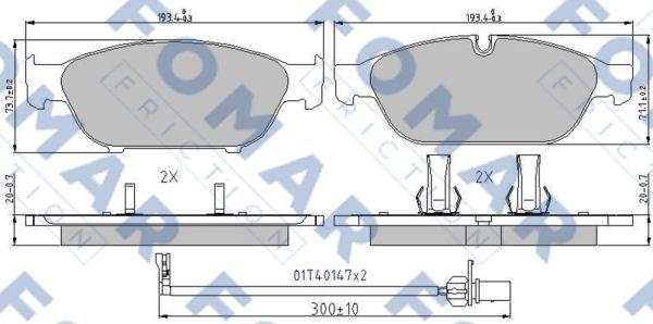 FOMAR Friction FO 998881 - Kit pastiglie freno, Freno a disco autozon.pro