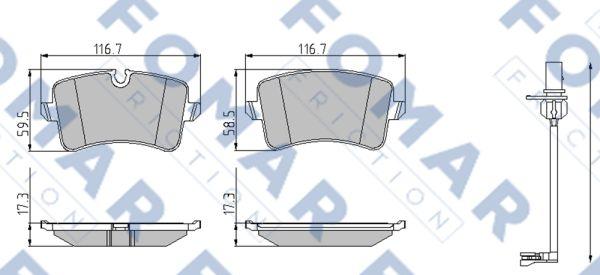 FOMAR Friction FO 998781 - Kit pastiglie freno, Freno a disco autozon.pro