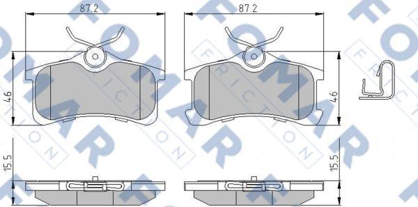 FOMAR Friction FO 992581 - Kit pastiglie freno, Freno a disco autozon.pro