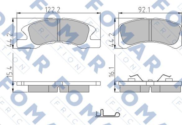 FOMAR Friction FO 949681 - Kit pastiglie freno, Freno a disco autozon.pro