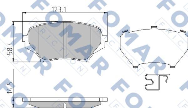 FOMAR Friction FO 948681 - Kit pastiglie freno, Freno a disco autozon.pro