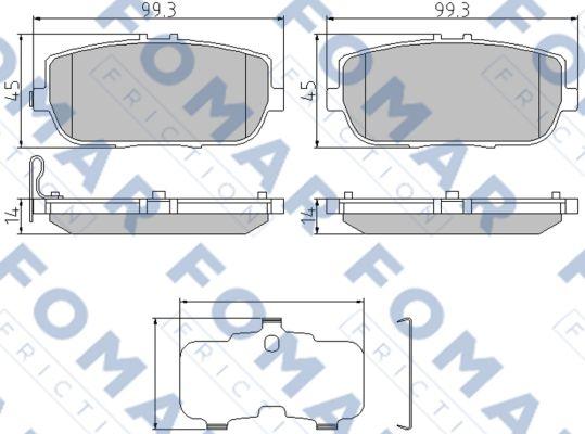 FOMAR Friction FO 948781 - Kit pastiglie freno, Freno a disco autozon.pro