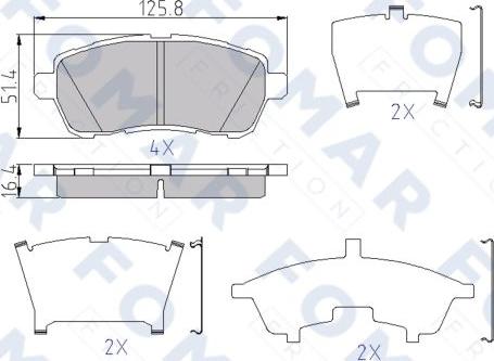 FOMAR Friction FO 958581 - Kit pastiglie freno, Freno a disco autozon.pro