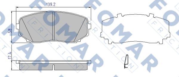 FOMAR Friction FO 957681 - Kit pastiglie freno, Freno a disco autozon.pro