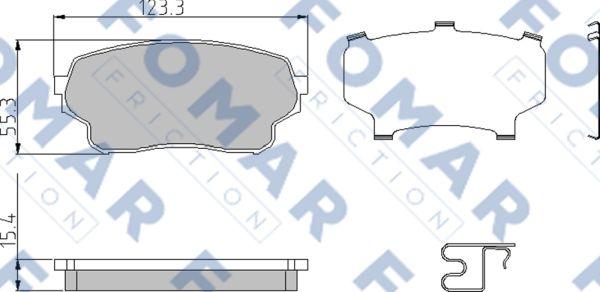 FOMAR Friction FO 957281 - Kit pastiglie freno, Freno a disco autozon.pro