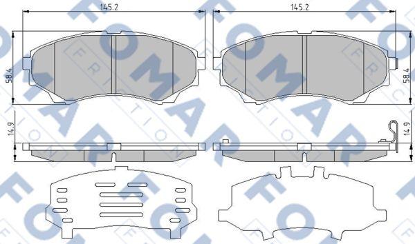 FOMAR Friction FO 969181 - Kit pastiglie freno, Freno a disco autozon.pro