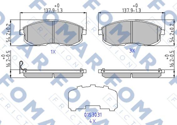 FOMAR Friction FO 969381 - Kit pastiglie freno, Freno a disco autozon.pro