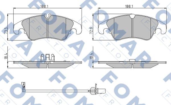 FOMAR Friction FO 962281 - Kit pastiglie freno, Freno a disco autozon.pro