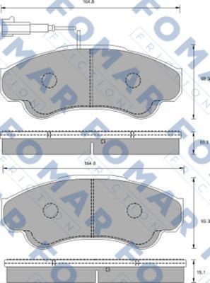 FOMAR Friction FO 909881 - Kit pastiglie freno, Freno a disco autozon.pro