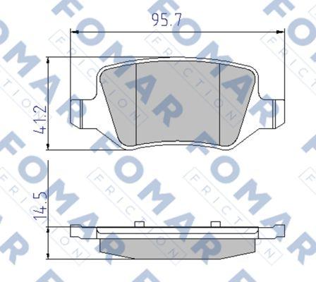 FOMAR Friction FO 909281 - Kit pastiglie freno, Freno a disco autozon.pro