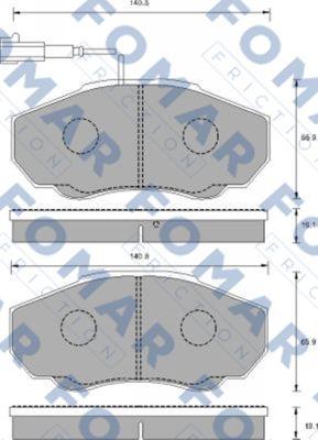 FOMAR Friction FO 909781 - Kit pastiglie freno, Freno a disco autozon.pro