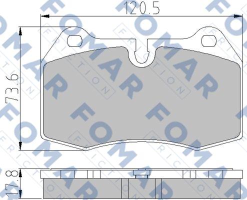 FOMAR Friction FO 904981 - Kit pastiglie freno, Freno a disco autozon.pro