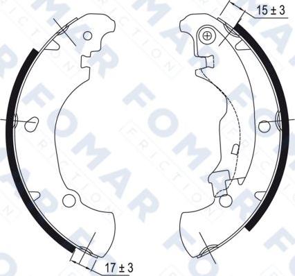 FOMAR Friction FO 9044 - Kit ganasce freno autozon.pro