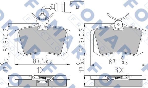 FOMAR Friction FO 904581 - Kit pastiglie freno, Freno a disco autozon.pro