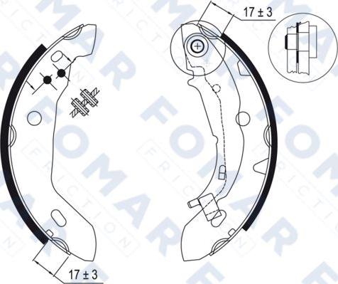 FOMAR Friction FO 9045 - Kit ganasce freno autozon.pro