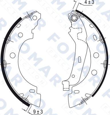 FOMAR Friction FO 9046 - Kit ganasce freno autozon.pro