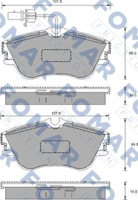 FOMAR Friction FO 904181 - Kit pastiglie freno, Freno a disco autozon.pro