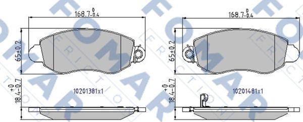 FOMAR Friction FO 904881 - Kit pastiglie freno, Freno a disco autozon.pro