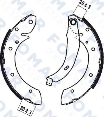 FOMAR Friction FO 9043 - Kit ganasce freno autozon.pro