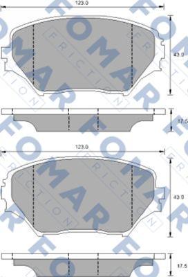 FOMAR Friction FO 905681 - Kit pastiglie freno, Freno a disco autozon.pro