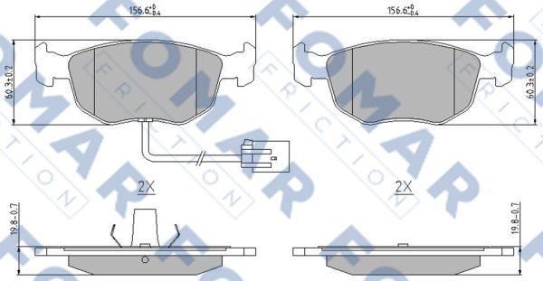 FOMAR Friction FO 905181 - Kit pastiglie freno, Freno a disco autozon.pro