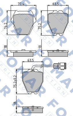 FOMAR Friction FO 905781 - Kit pastiglie freno, Freno a disco autozon.pro