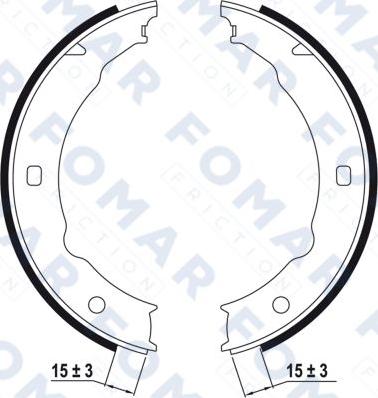 FOMAR Friction FO 9057 - Kit ganasce freno autozon.pro