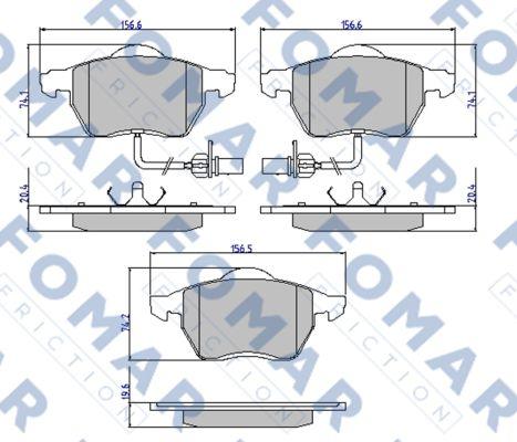 FOMAR Friction FO 906581 - Kit pastiglie freno, Freno a disco autozon.pro