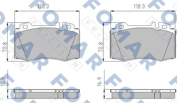 FOMAR Friction FO 906681 - Kit pastiglie freno, Freno a disco autozon.pro