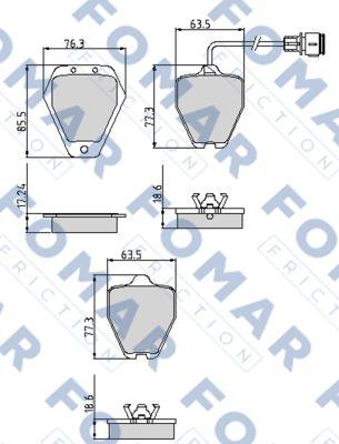 FOMAR Friction FO 900481 - Kit pastiglie freno, Freno a disco autozon.pro