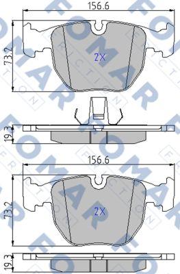 FOMAR Friction FO 900081 - Kit pastiglie freno, Freno a disco autozon.pro