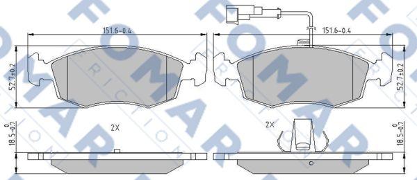 FOMAR Friction FO 901981 - Kit pastiglie freno, Freno a disco autozon.pro