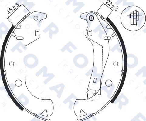 FOMAR Friction FO 9015 - Kit ganasce freno autozon.pro