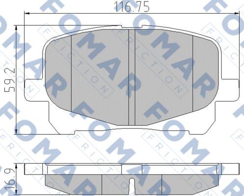 FOMAR Friction FO 901181 - Kit pastiglie freno, Freno a disco autozon.pro