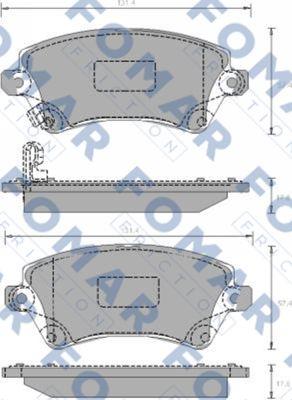 FOMAR Friction FO 908981 - Kit pastiglie freno, Freno a disco autozon.pro