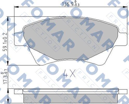 FOMAR Friction FO 908281 - Kit pastiglie freno, Freno a disco autozon.pro