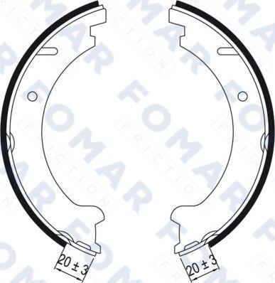 FOMAR Friction FO 9039 - Kit ganasce freno autozon.pro