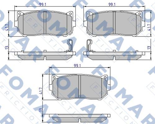 FOMAR Friction FO 903481 - Kit pastiglie freno, Freno a disco autozon.pro