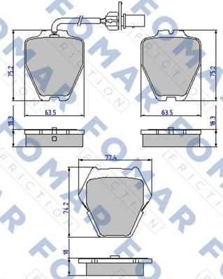 FOMAR Friction FO 903581 - Kit pastiglie freno, Freno a disco autozon.pro